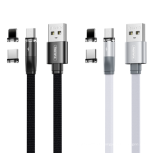 Remax Join Us Flag Series RC-169th 1M 360 degree Charger Usb Type-C Braided 3 In 1 Magnetic Charging Cable for Iphone